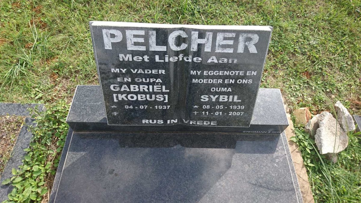 PELCHER Gabriel 1937- &amp; Sybil 1939-2007