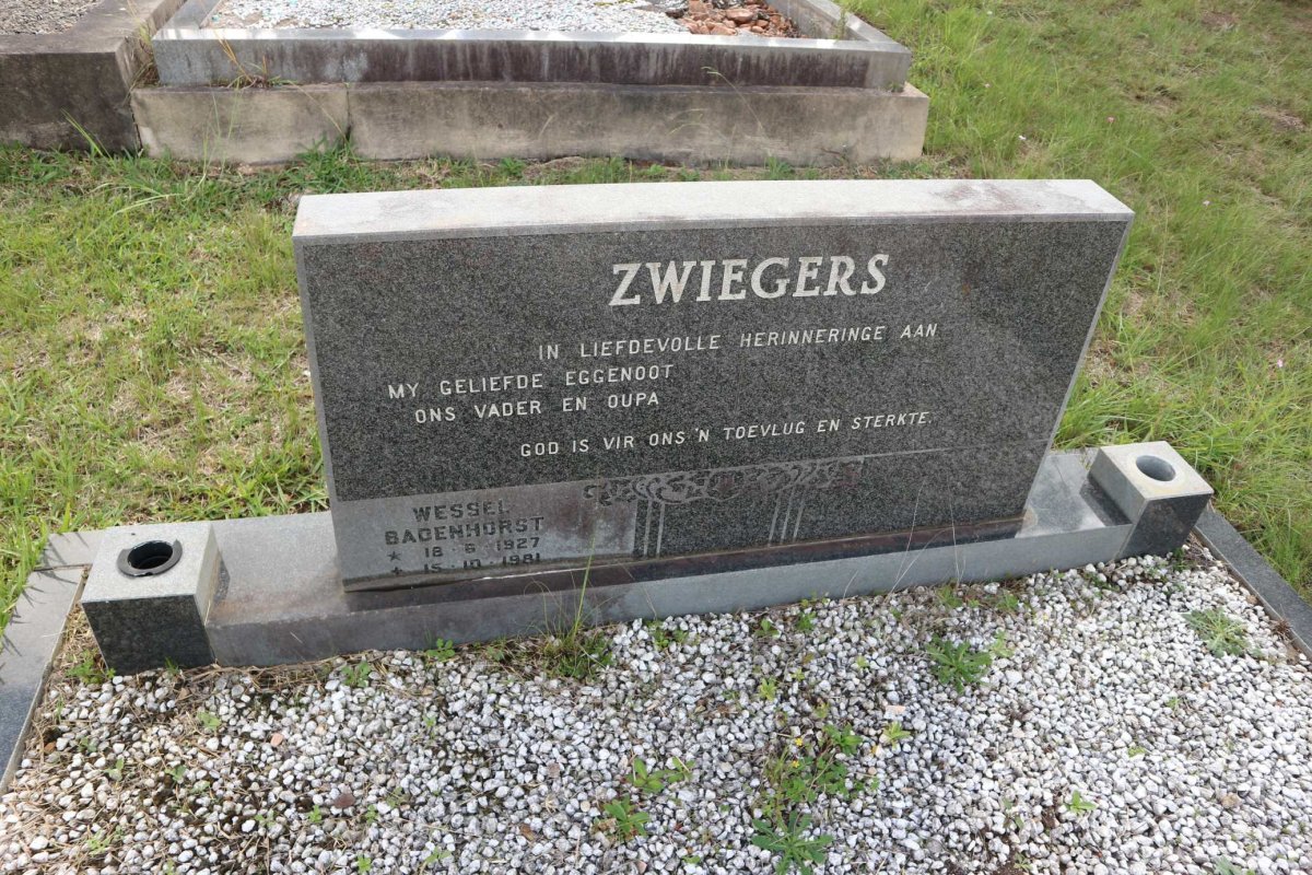 ZWIEGERS Wessel Badenhorst 1927-1981