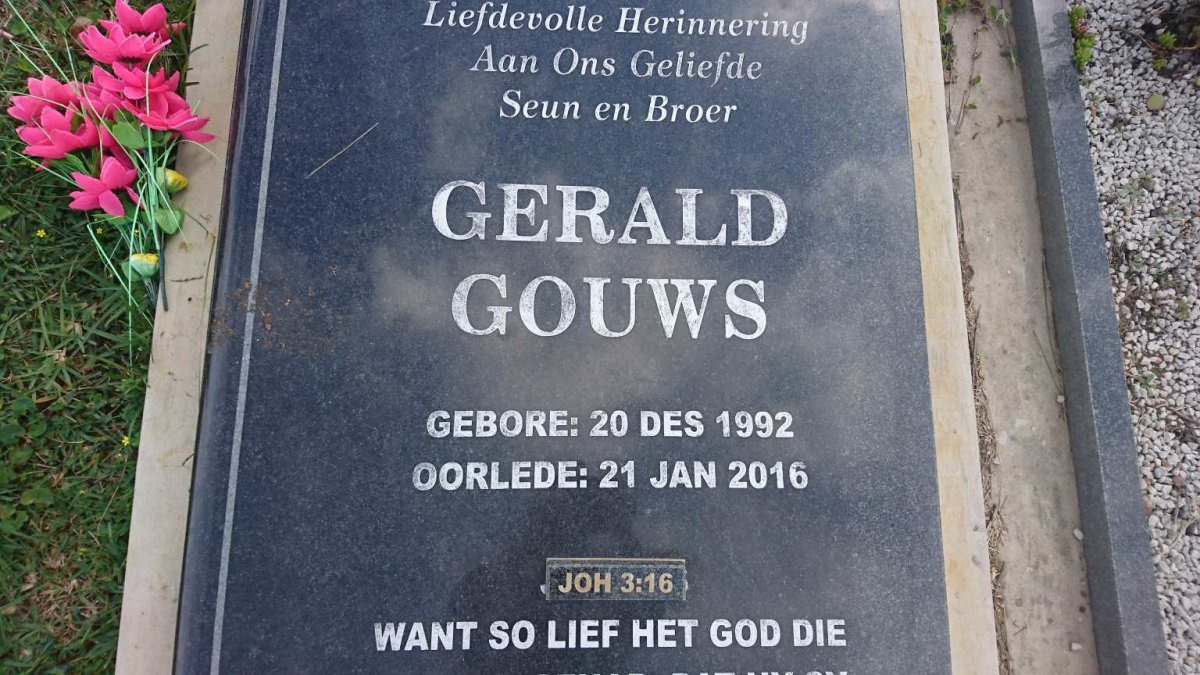 GOUWS Gerald 1992-2016