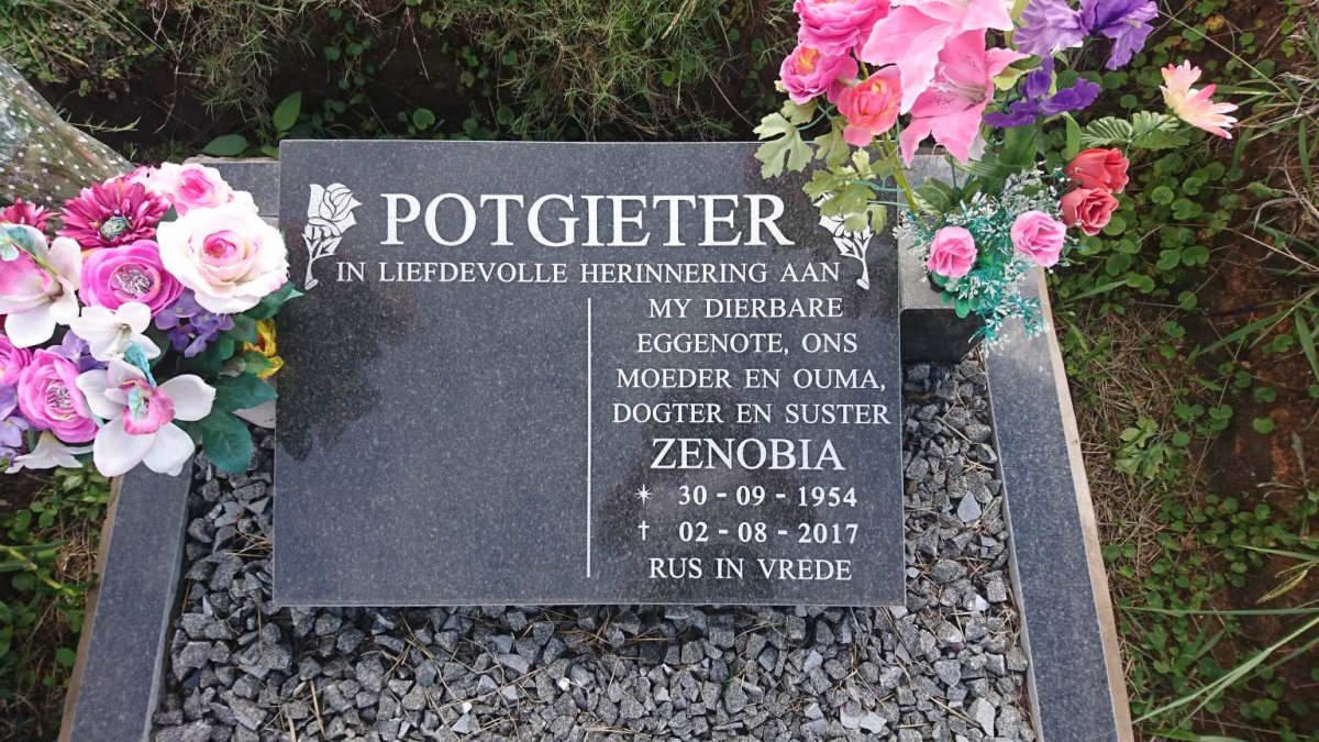 POTGIETER Zenobia 1954-2017