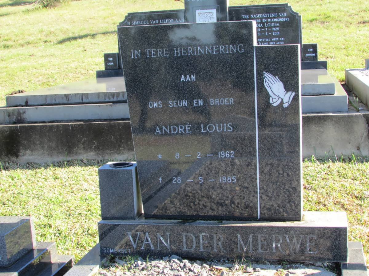 MERWE Andre Louis, van der 1962-1985