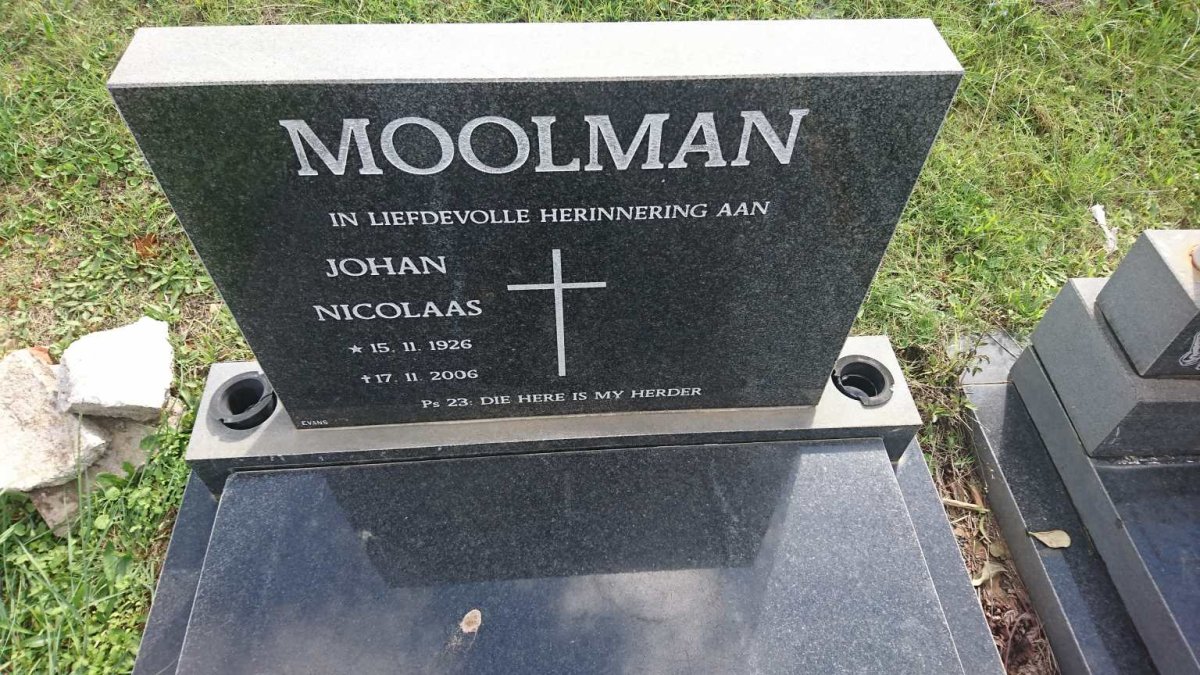 MOOLMAN Johan Nicolaas 1926-2006