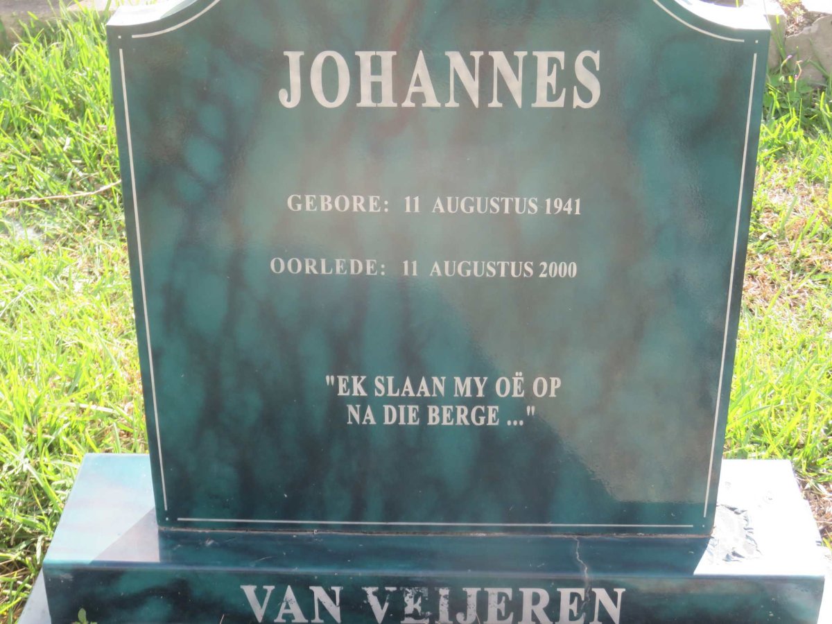 VEIJEREN Johannes, van 1941-2000