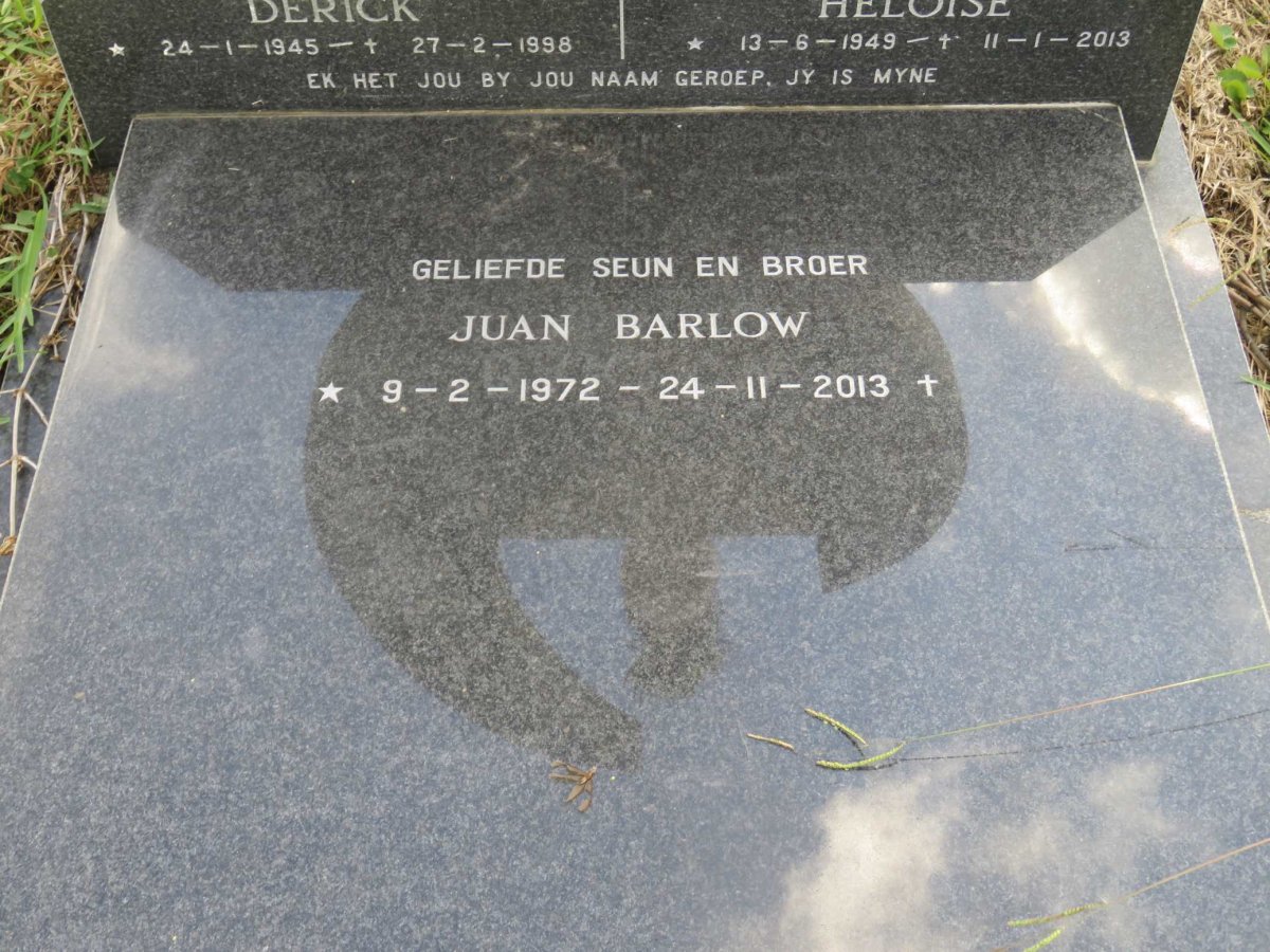 BARLOW Derick 1945-1998 &amp; Heloise 1949-2013 :: BARLOW Juan 1972-2013