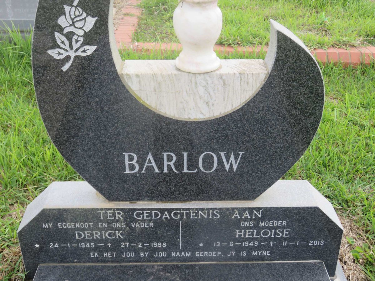 BARLOW Derick 1945-1998 &amp; Heloise 1949-2013 :: BARLOW Juan 1972-2013