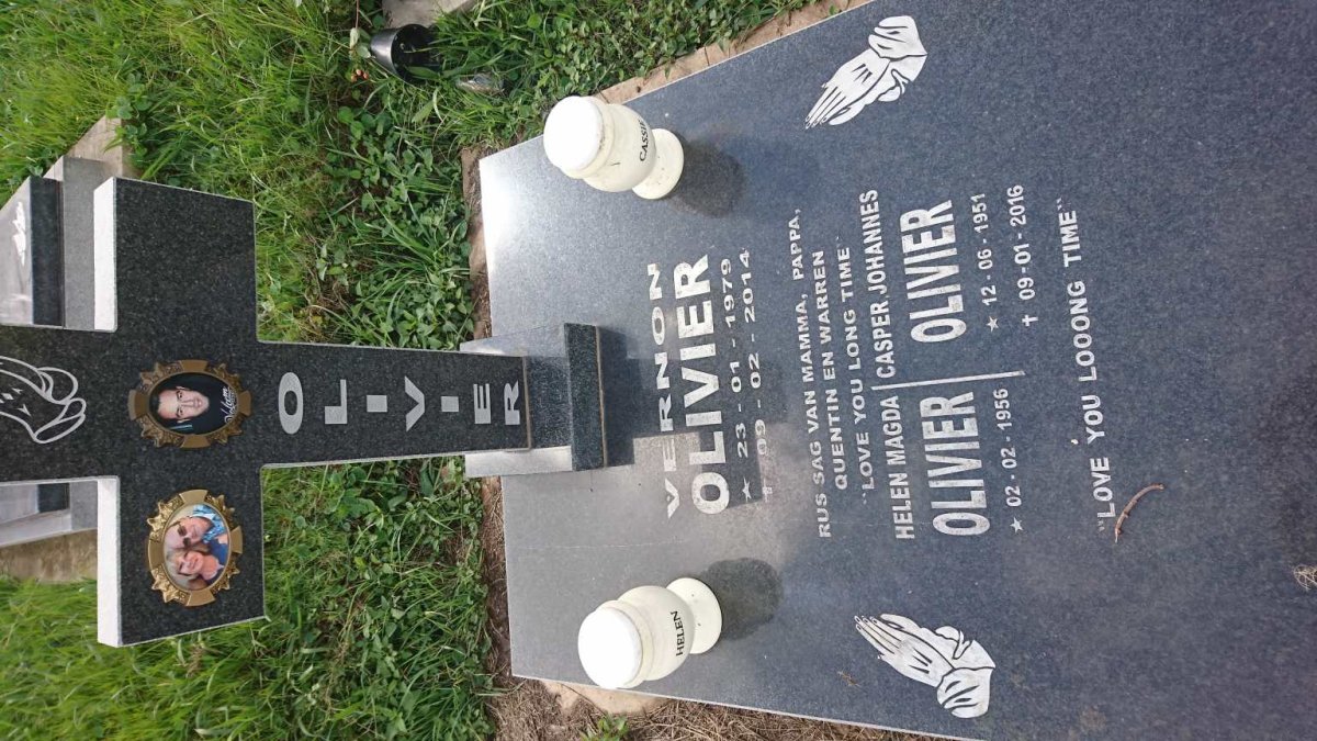 OLIVIER Casper Johannes 1951-2016 &amp; Helen Magda 1956- :: OLIVIER Vernon 1979-2014