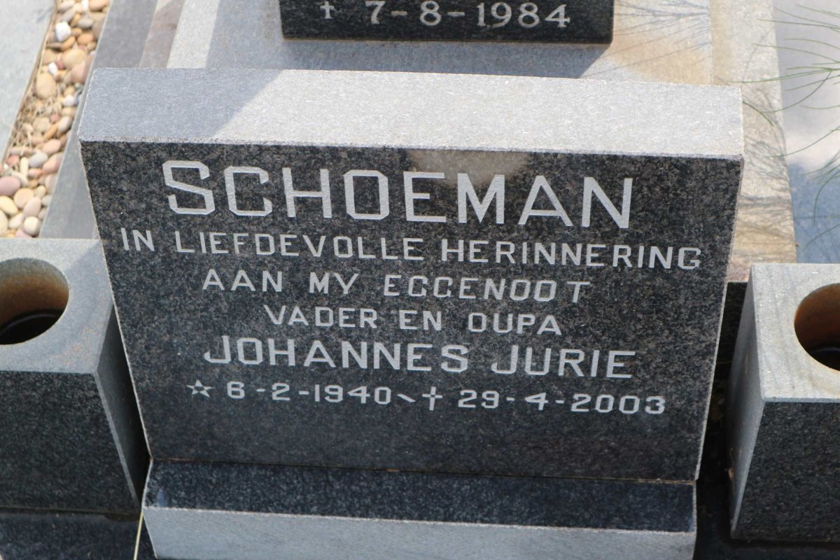 SCHOEMAN Johannes Jurie 1940-2003 :: SCHOEMAN Heinrich Nico 1963-1984