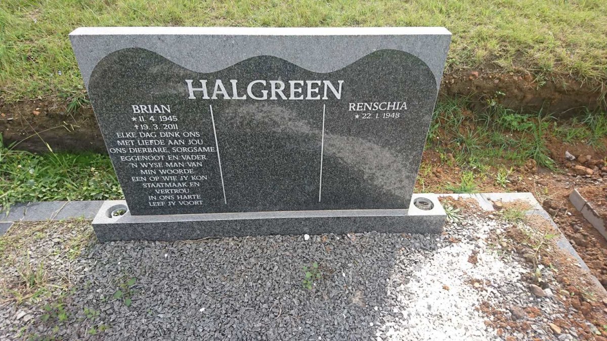 HALGREEN Brian 1945-2011 &amp; Renschia 1948-