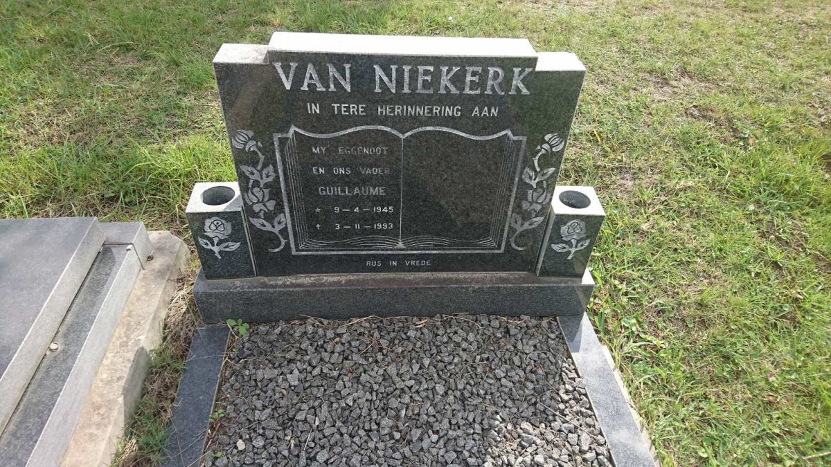 NIEKERK Guillaume, van 1945-1993
