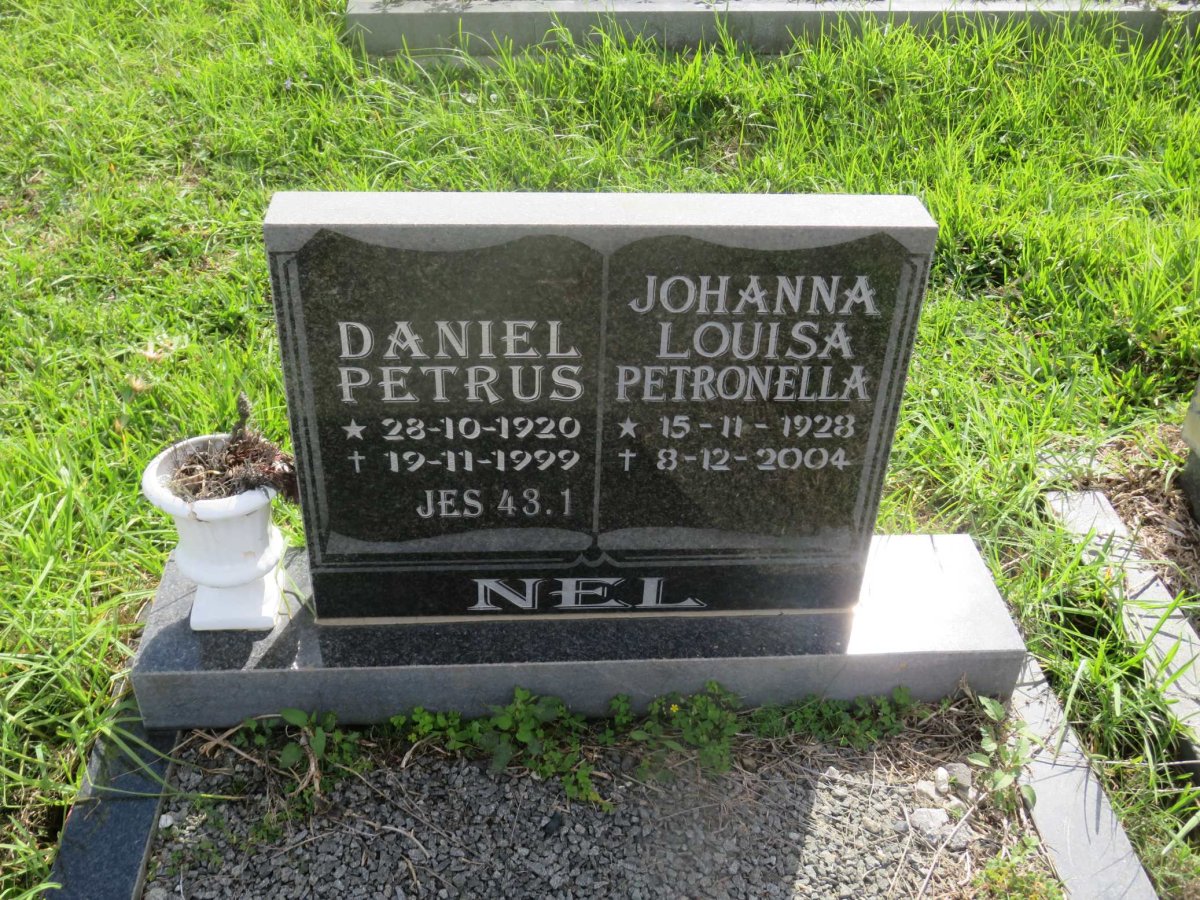 NEL Daniel Petrus 1920-1999 &amp; Johanna Louisa Petronella 1928-2004