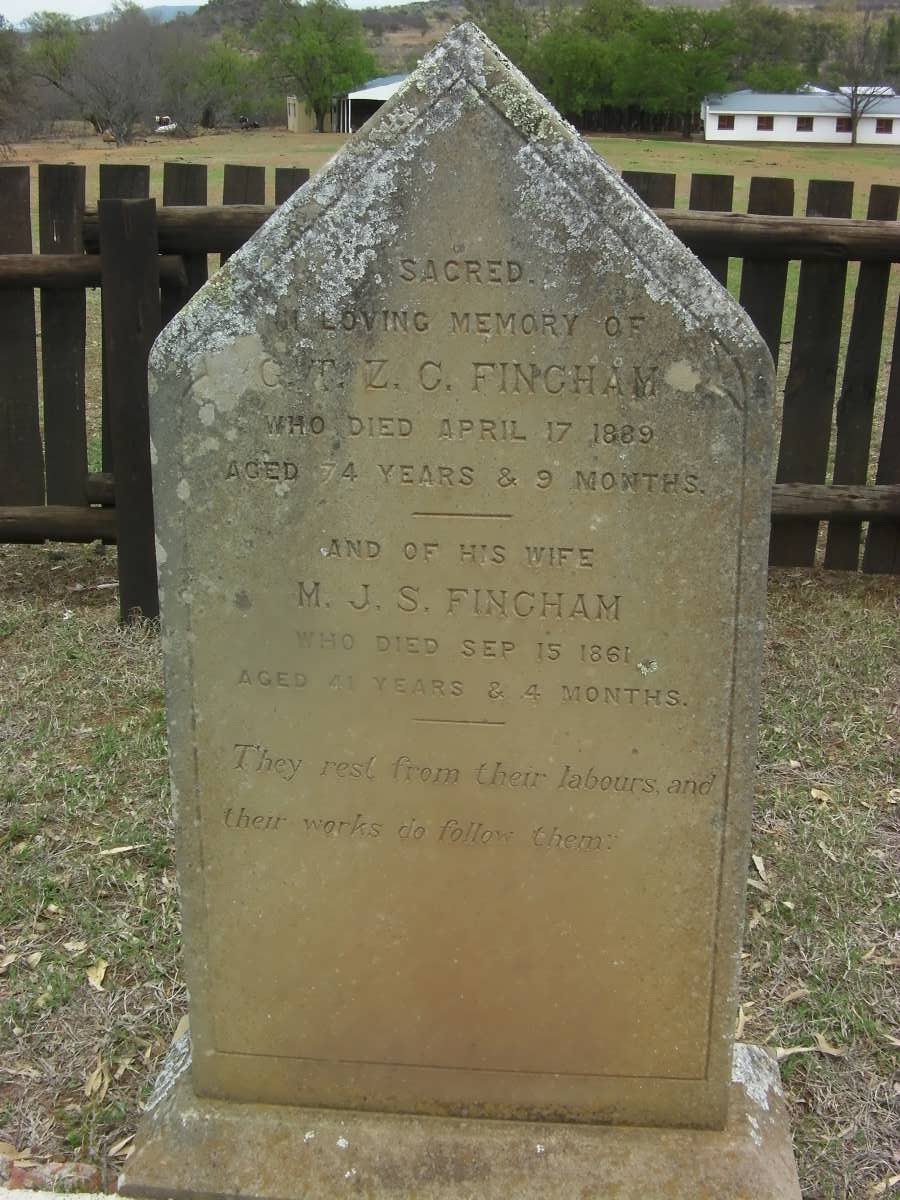 FINCHAM G.T.Z.C. -1889 &amp; M.J.S. -1861