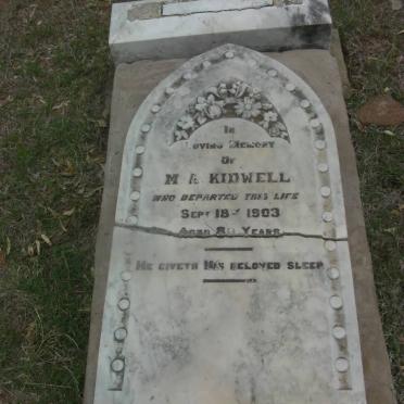 KIDWELL M.A. -1903