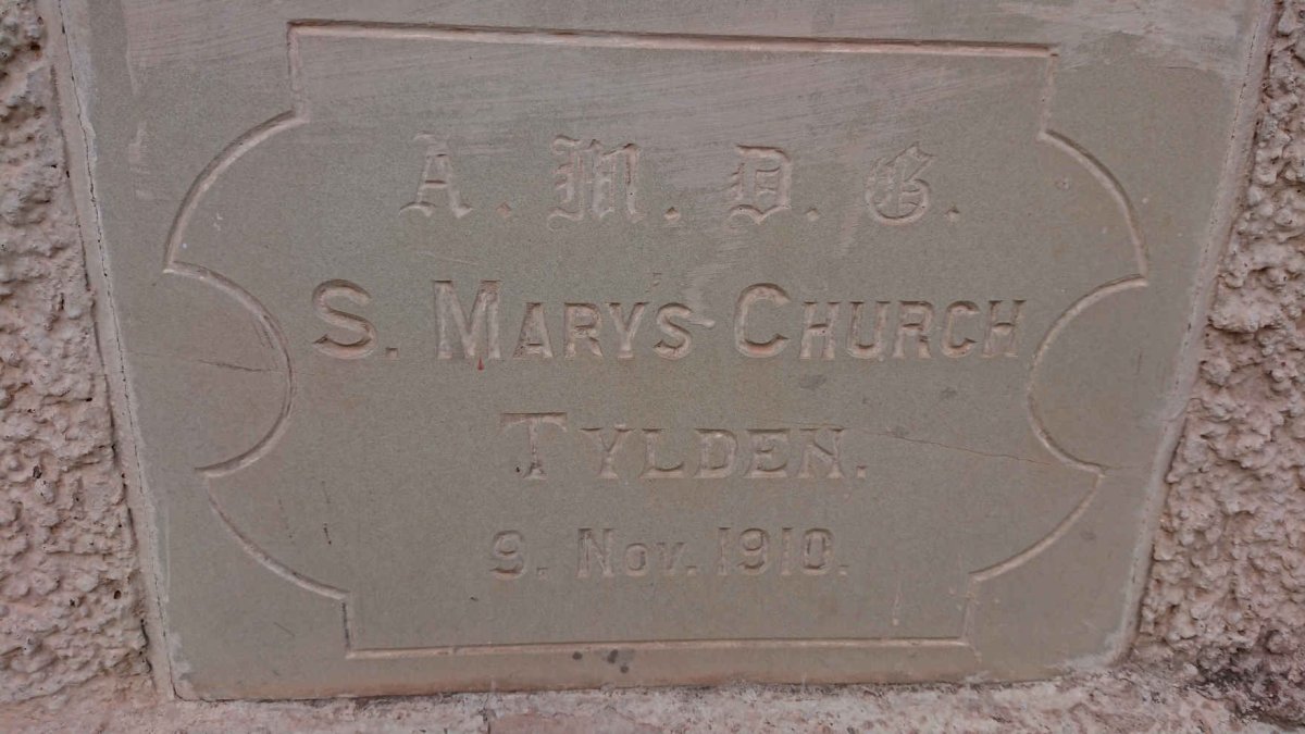 2. St. Mary's Church cornerstone