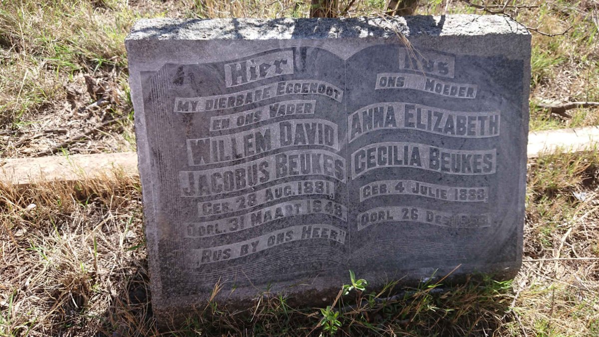 BEUKES Willem David Jacobus 1881-1948 &amp; Anna Elizabeth Cecilia 1880-195?