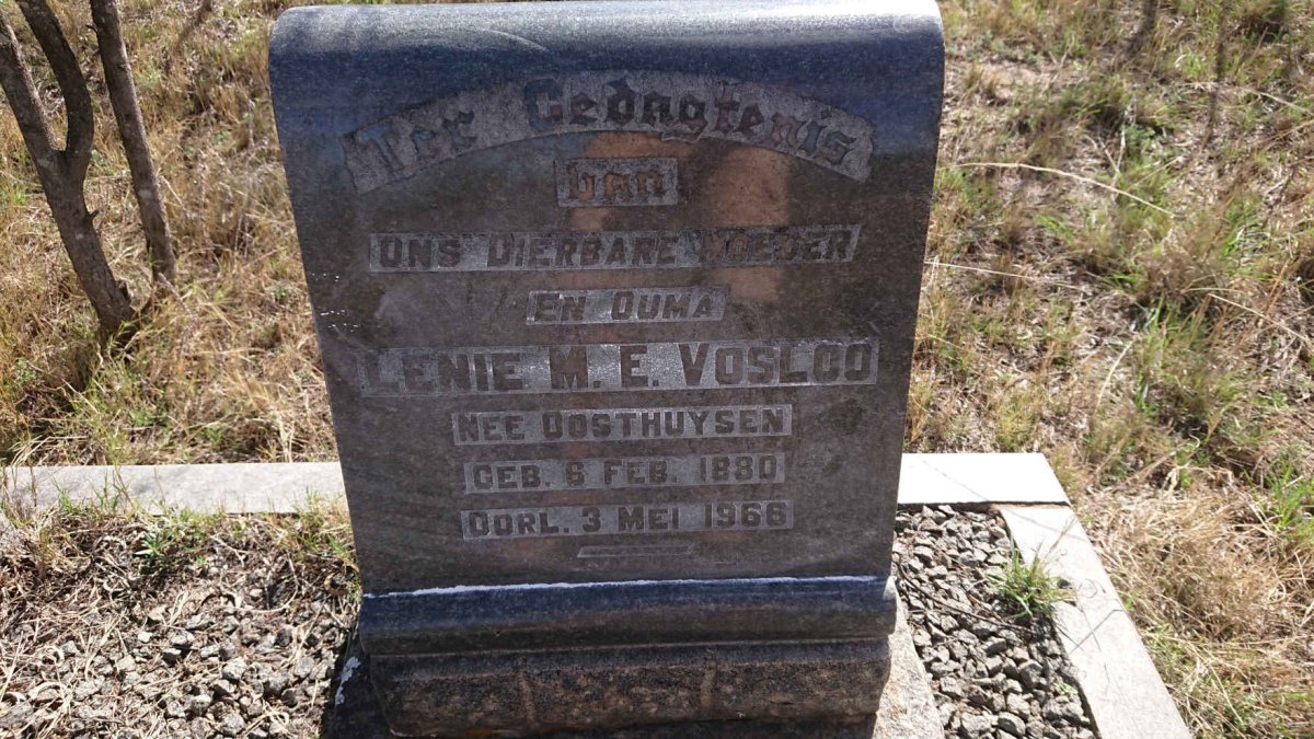 VOSLOO Lenie M.E. nee OOSTHUYSEN 1880-1966