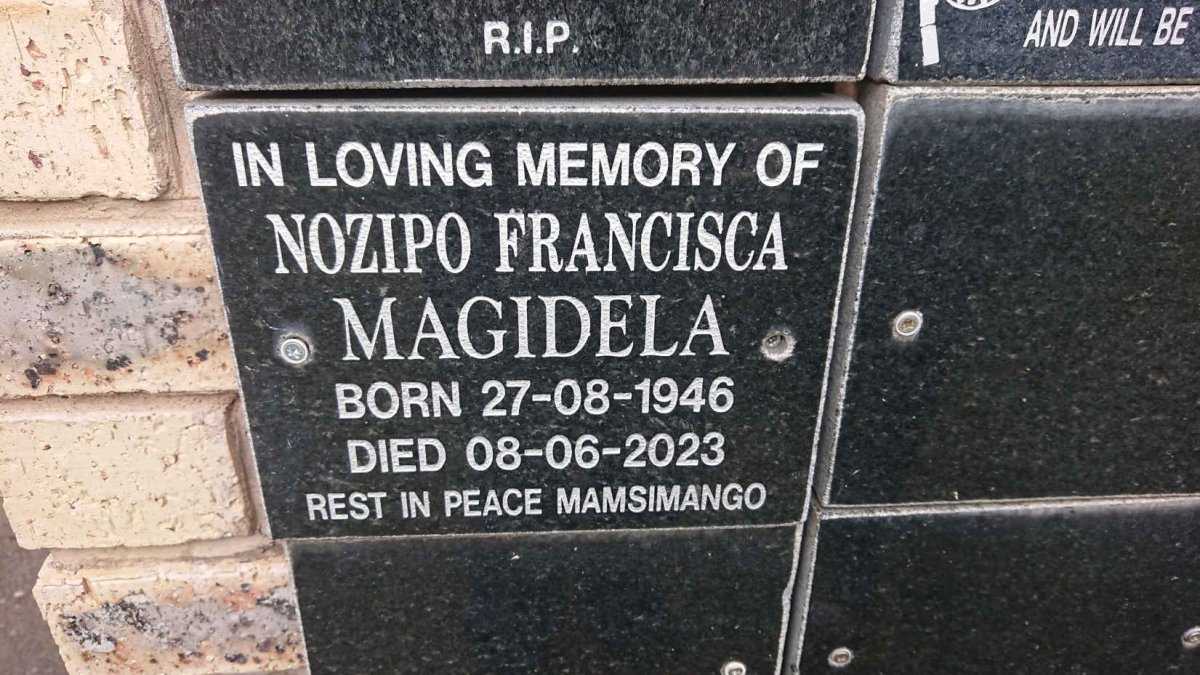 MAGIDELA Nozipho Francisca 1946-2023