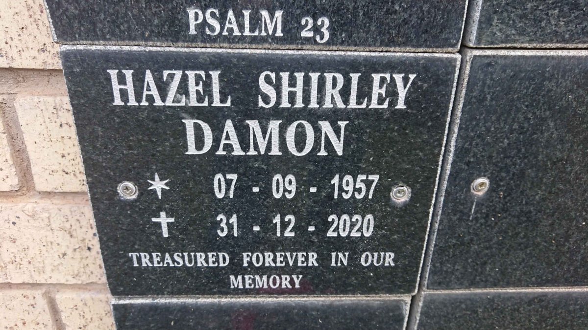 DAMON Hazel Shirley 1957-2020