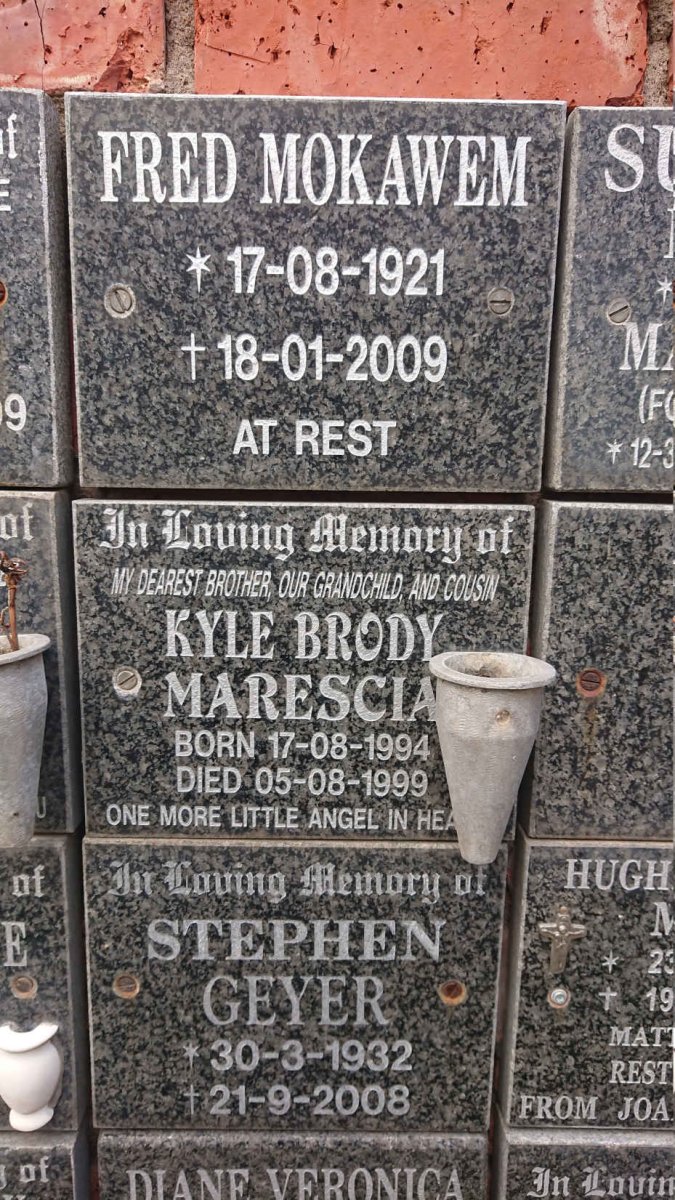 MOKAWEM Fred 1921-2009 :: MARESCIA Kyle Brody 1994-1999 :: GEYER Stephen 1932-2008