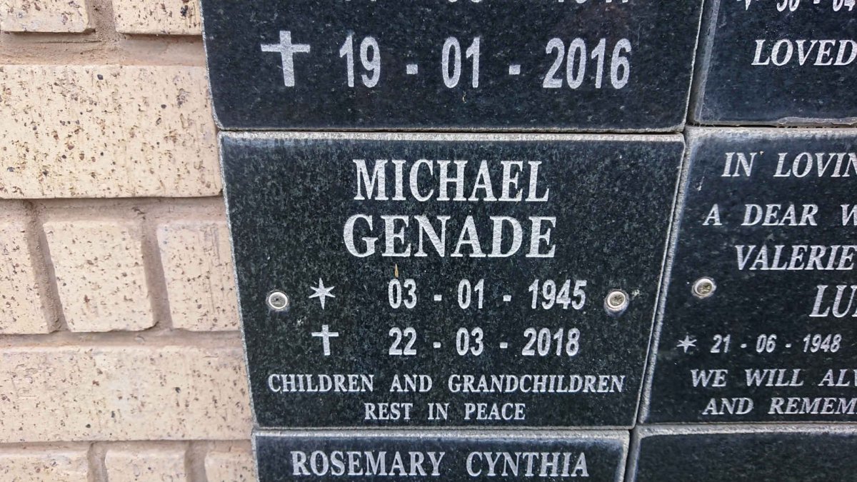 GENADE Michael 1945-2018