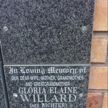 WILLARD Gloria Elaine nee RICHTER 1936-2012