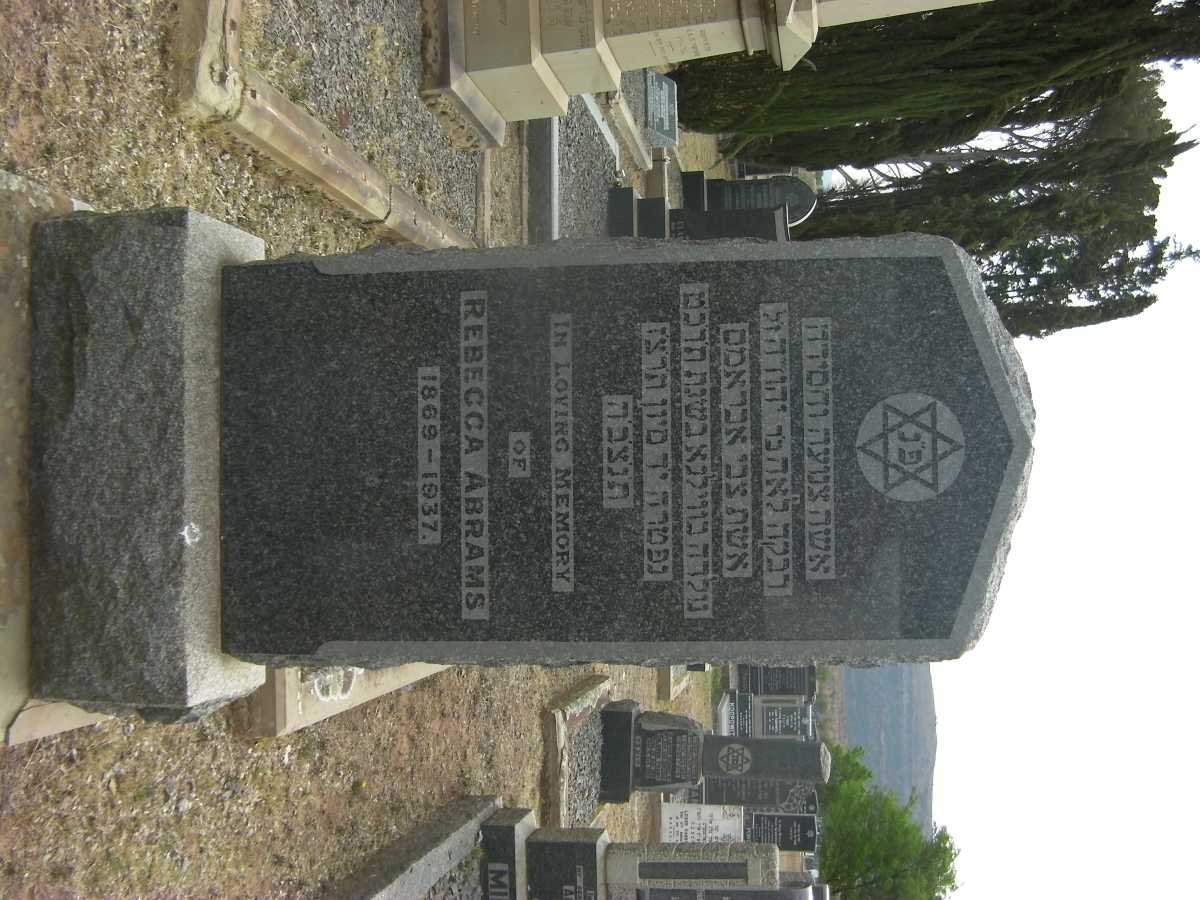 ABRAHAMS Rebecca 1869-1937