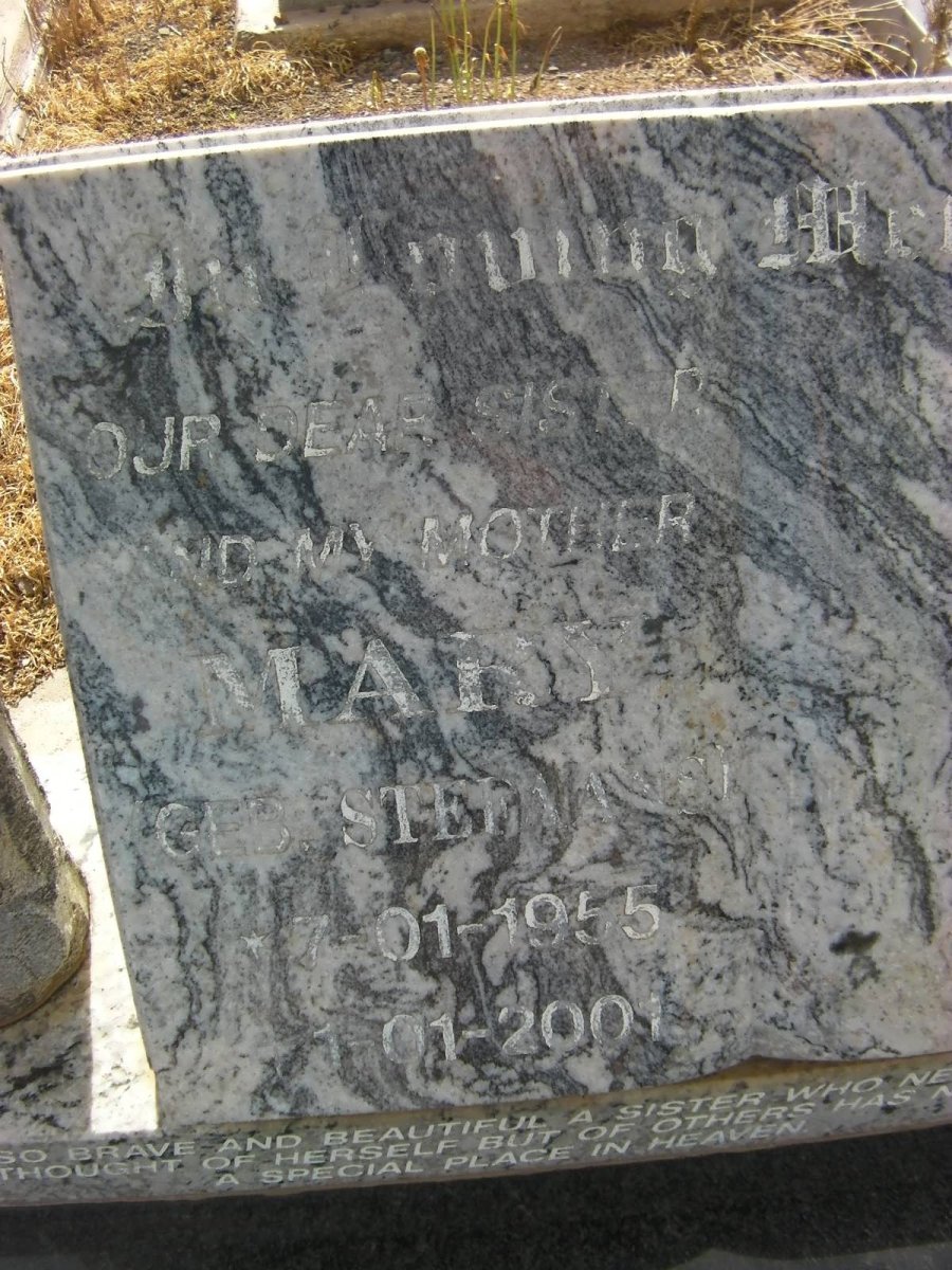 AMBRAAL Mary nee STEFAANS 1955-2001