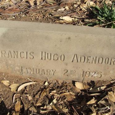 ADENDORFF Francis Hugo -1925