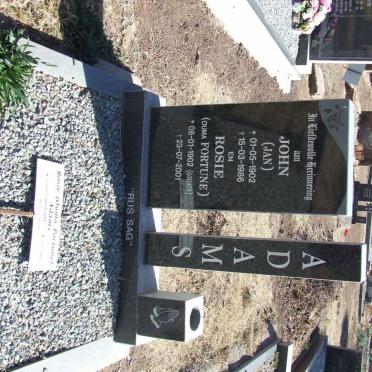 ADAMS John 1902-1986 &amp; Rosie GOLIATH 1902-2001