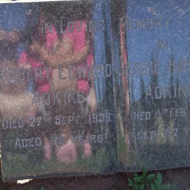ADKINS Robert Edward -1938 &amp; Jessie Harriet -1951
