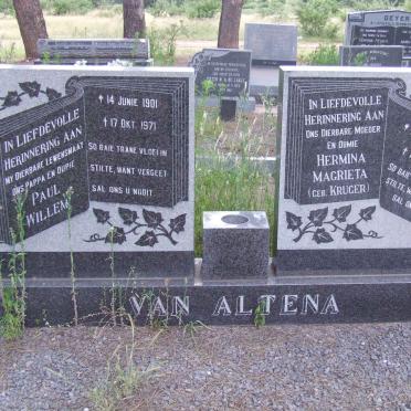 ALTENA Paul Willem, van 1901-1971 &amp; Hermina Magrieta KRUGER 1907-1980