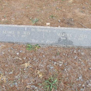 AVIS George W. -1947 &amp; Martha J. -1952