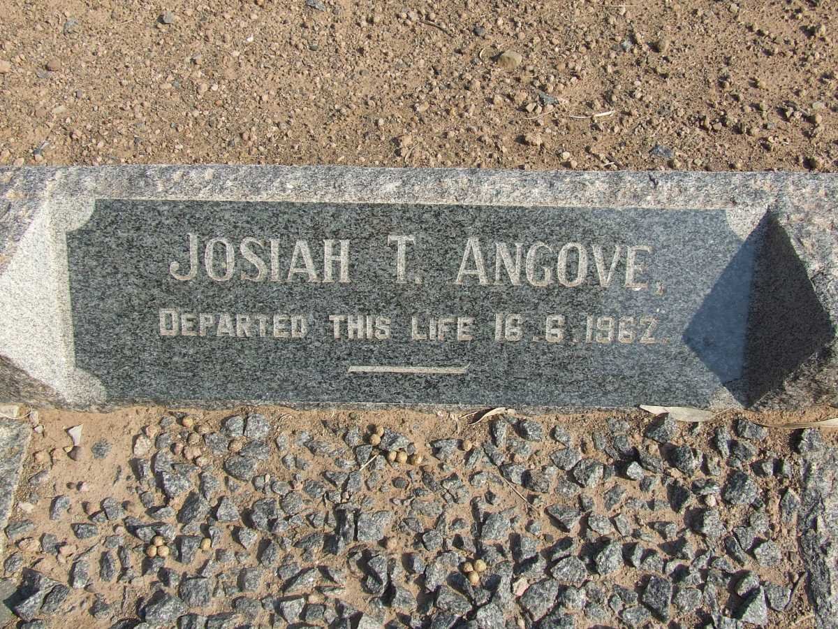 ANGOVE Josiah T. -1962