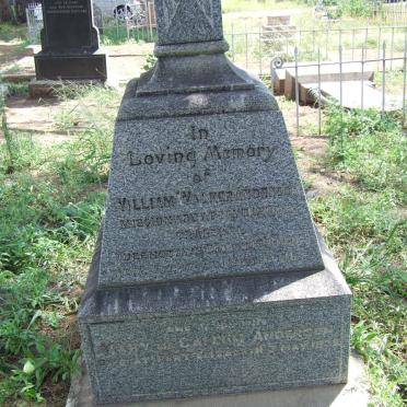 ANDERSON William Walker -1908 &amp; Mary McCallum -1932