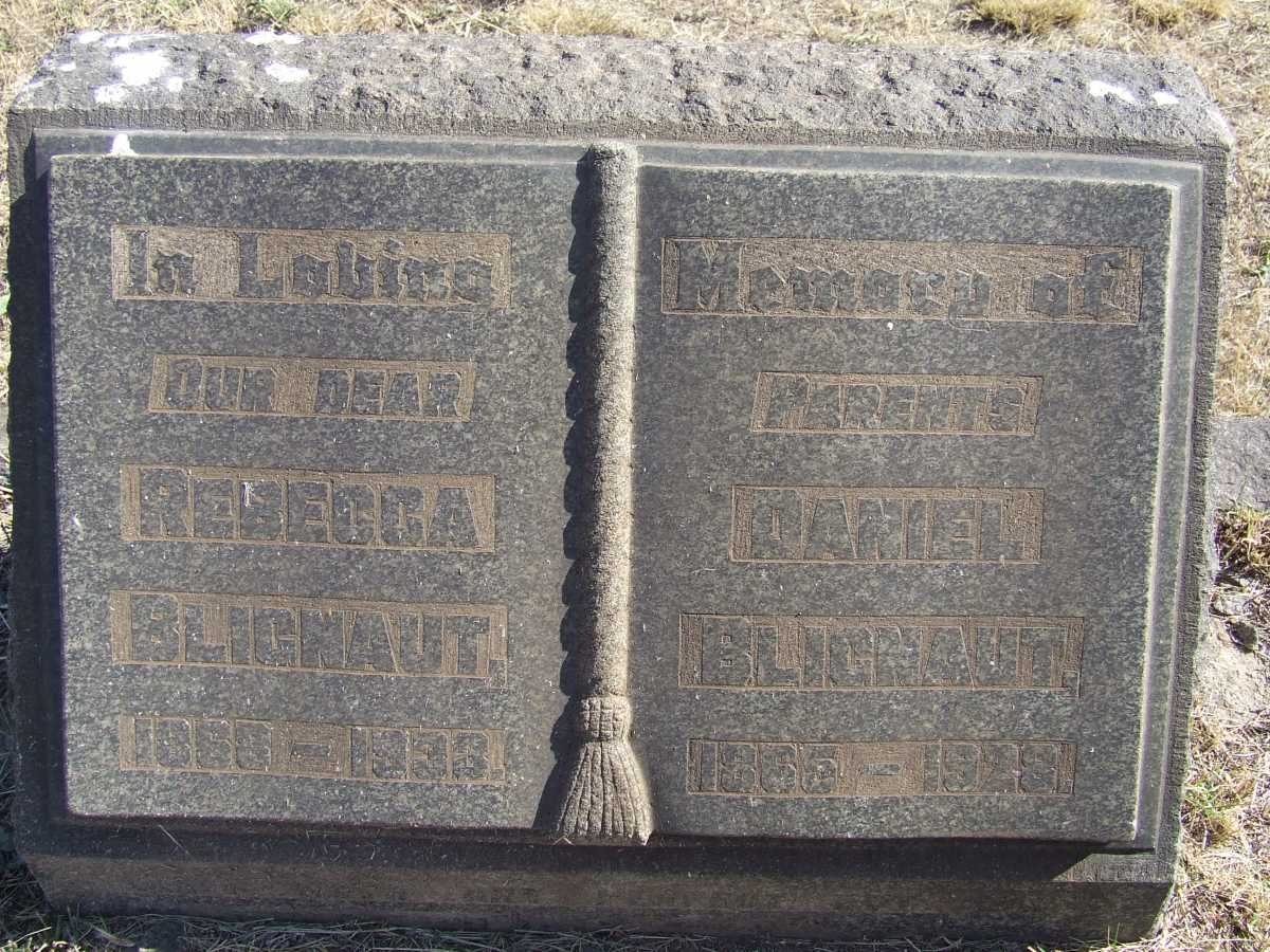 BLIGNAUT Daniel 1865-1923 &amp; Rebecca 1868-1933.