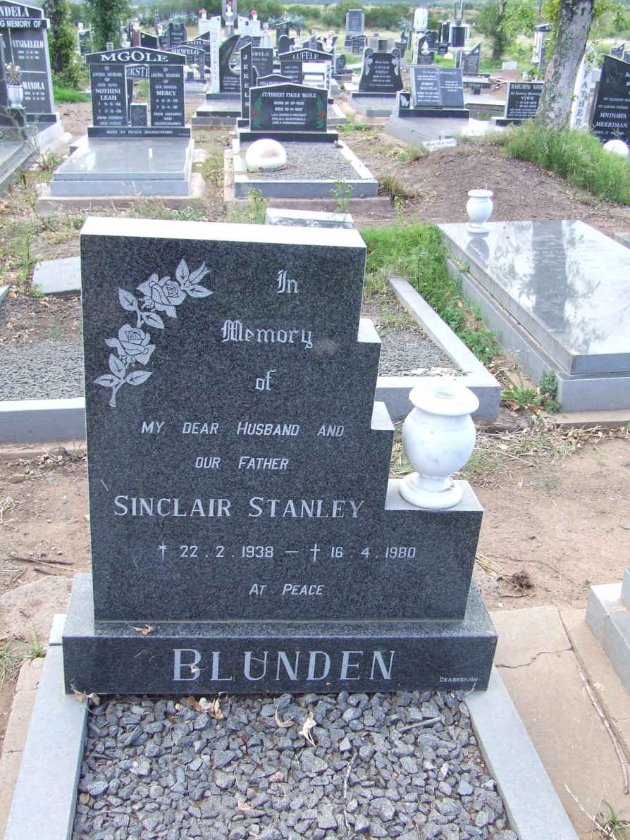 BLUNDEN Sinclair Stanley 1938-1980