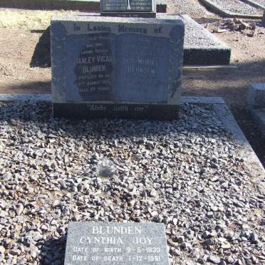 BLUNDEN Stanley Vicars -1956 &amp; Iris Muriel -1979 :: BLUNDEN Cynthia Joy 1930-1991