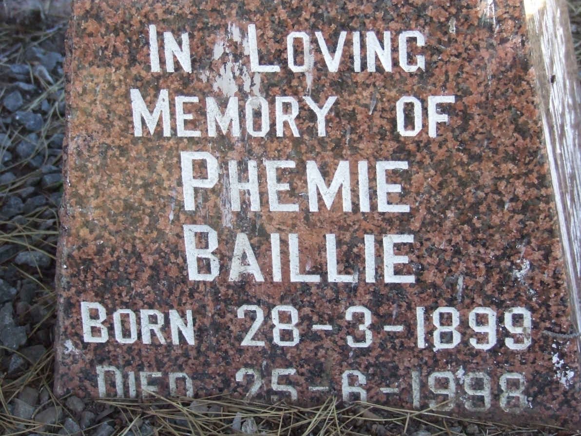 BAILLIE Phemie 1899-1998