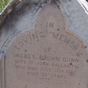 BALLATIN Agnes Brown Gunn -1885