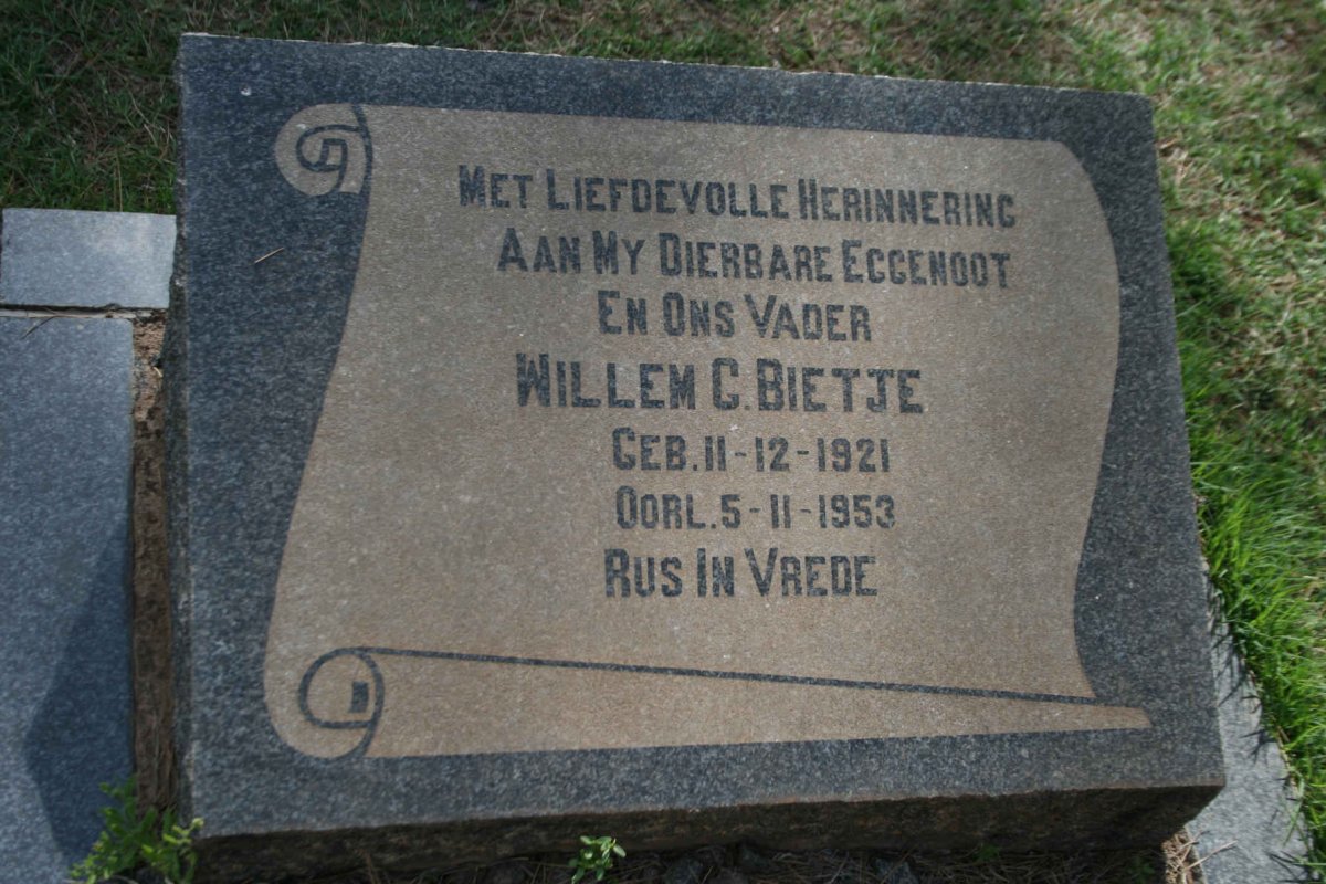 BIETJE Willem G. 1921-1953