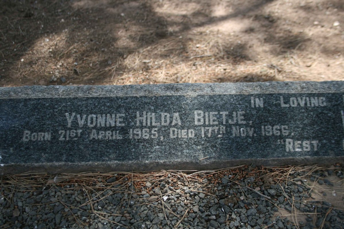 BIETJE Yvonne Hilda 1965-1966