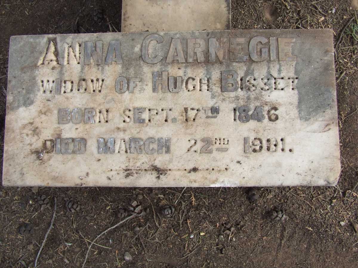 BISSET Anna Carnegie 1846-1901