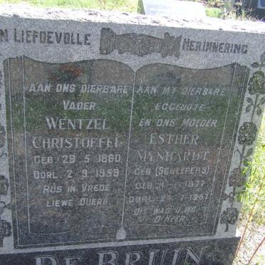 BRUIN Wentzel Christoffel, de 1880-1959 &amp; Esther Mynhardt SCHEEPERS 1877-1957