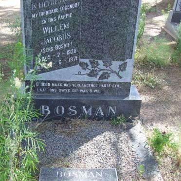 BOSMAN Willem Jacobus 1930-1971 &amp; Gerda G. 1927-2002