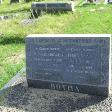 BOTHA Petrus Schalk 1906-1984 &amp; Elizabeth Magdalena SUTHERLAND 1909-1963