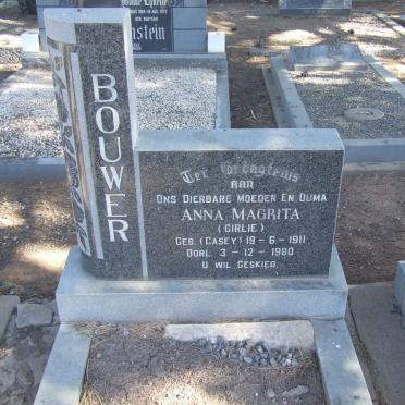 BOUWER Anna Magrita nee CASEY 1911-1980
