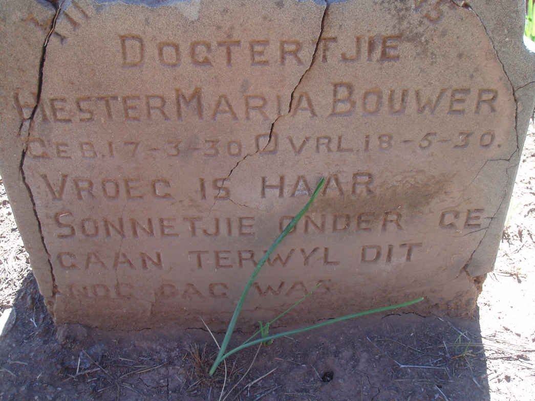 BOUWER Hester Maria 1930-1930