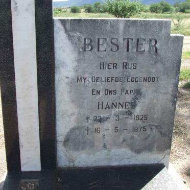 BESTER Hannes 1925-1975