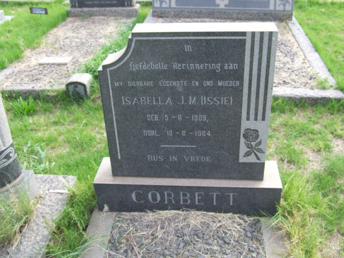 CORBETT Isabella J.M. 1909-1964