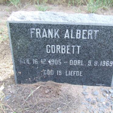 CORBETT Frank Albert 1905-1969