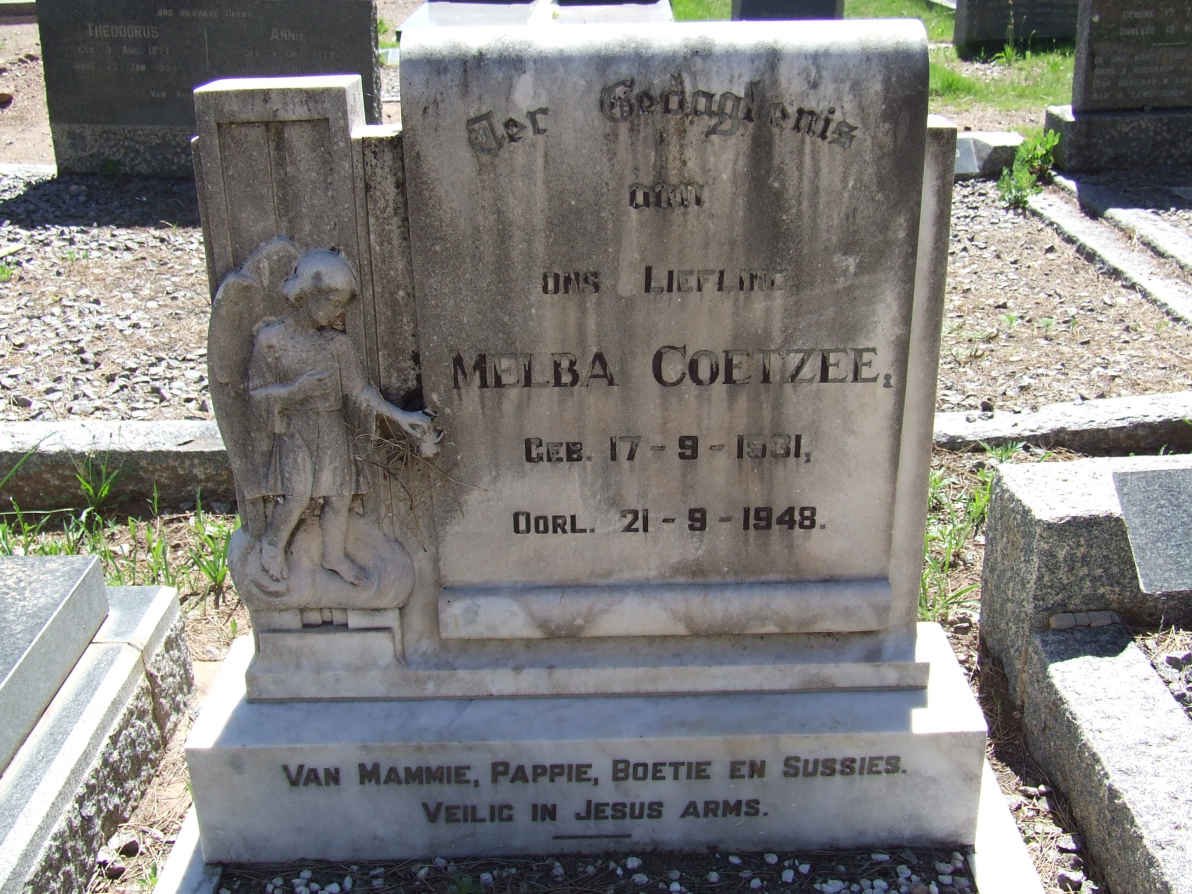 COETZEE Melba 1931-1948